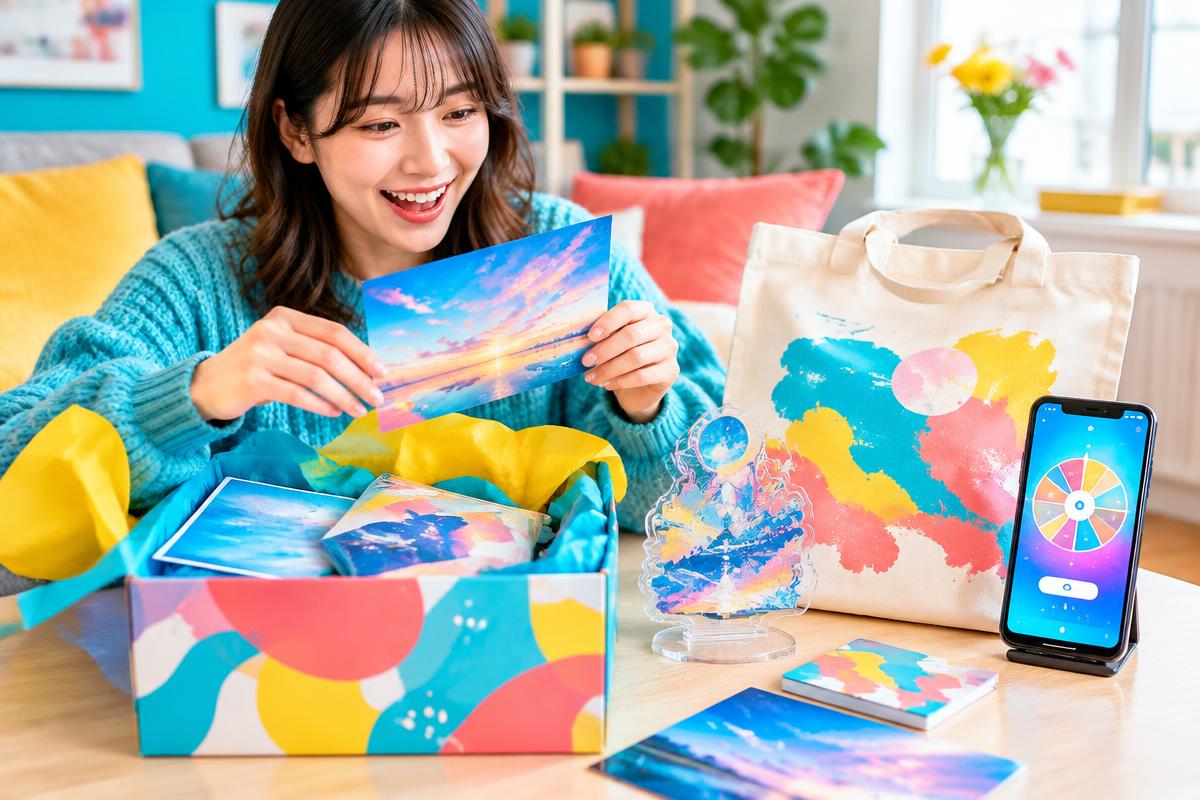 ファン向けオンラインくじと物販景品